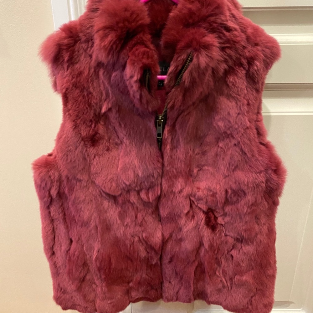 Authentic Adrienne Landau Real Rabbit Fur vest
